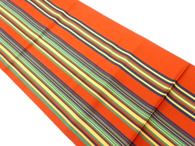 本場筑前博多縞模様織出し名古屋帯